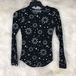 Celestial Long Sleeve Thermal Top, Outer Space, Astronomy, Contellation SZ XS